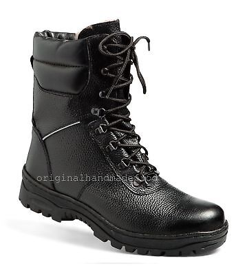 Ejército Ruso botas de cuero de piel natural de piel de oveja | Winter |  Militar | Combat | eBay