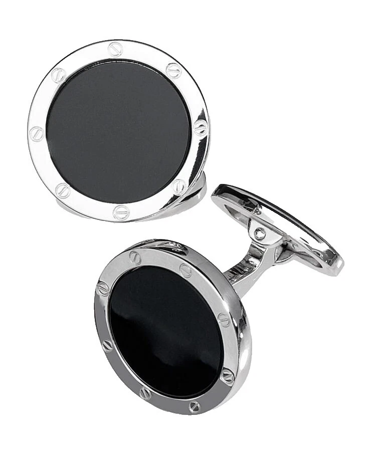 Onyx White Gold Cufflinks for Men