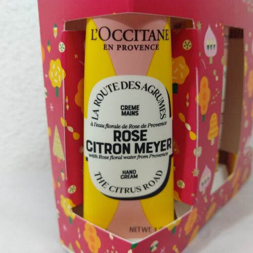 L'Occitane Limited Edition ROSE CITRON MEYER Hand Cream Trio Set 30ML X 3 NEW - Picture 3 of 4