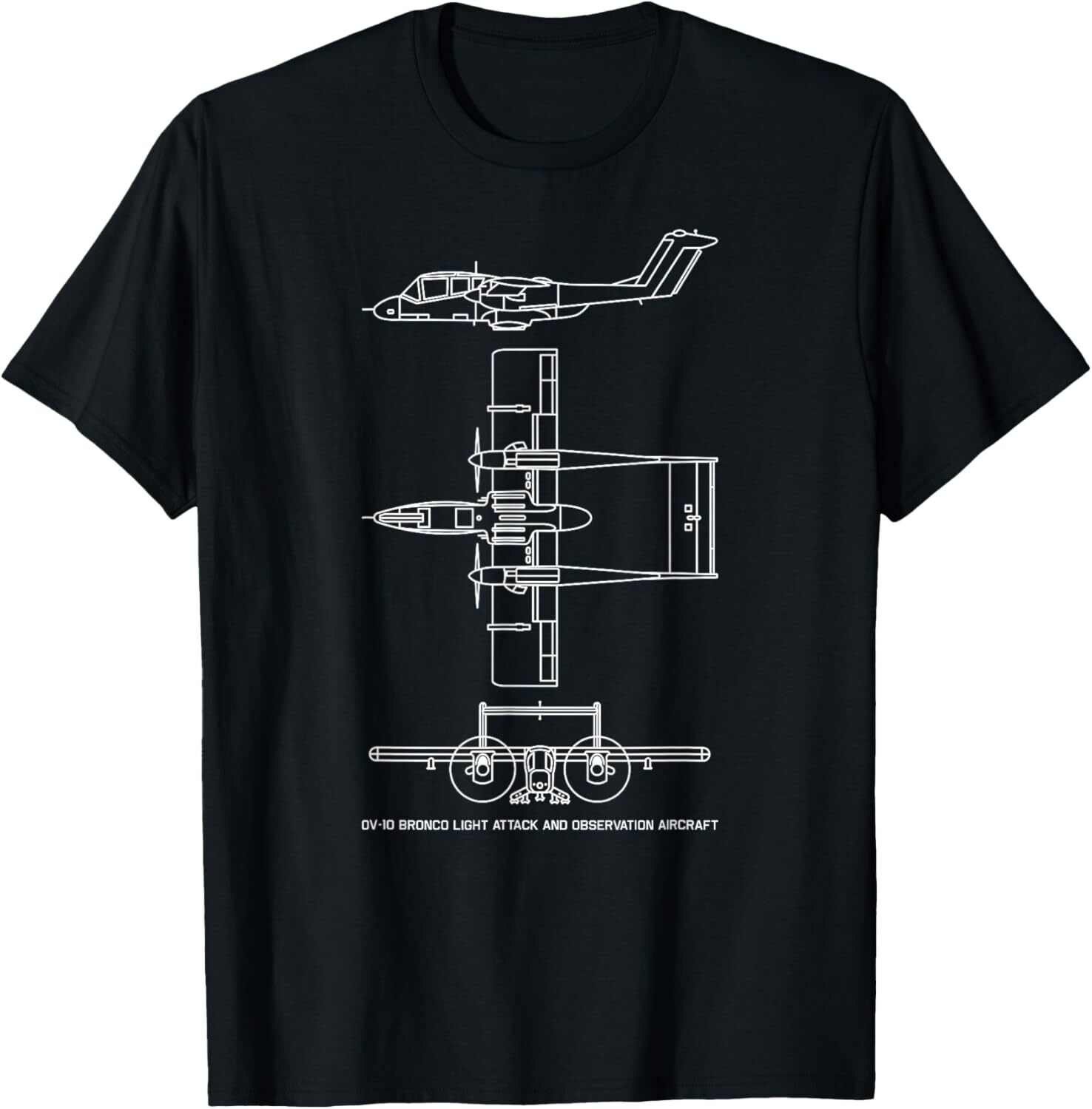 OV-10 Bronco American Aircraft Construction Plan Scheme T-Shirt Hoodie
