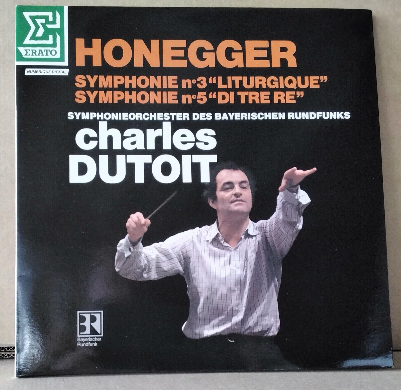 ERATO NUM 75117 FRANCE HONEGGER - SYMPHONY NO. 3 & 5 DUTOIT 1984 LP