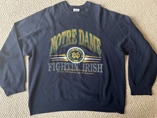 Vintage Notre Dame Fightin' Irish Sweatshirt Large 20/20 Made in USA - Lou Holtz