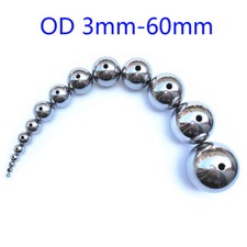 OD 3mm - 60mm Stainless Steel Gold Solid Smooth drilling ball Round Spacer Beads