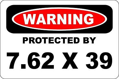 *Aluminum* Warning Protected By .762 x 39 8''x12'' Metal Novelty Sign  S171