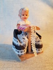 Miniature Vintage Plastic Doll With Open/Closing Eyes *