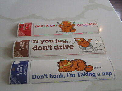 Vintage Garfield The Cat Bumper Strip Sticker Don/'t Honk I/'m Taking A Nap 1978