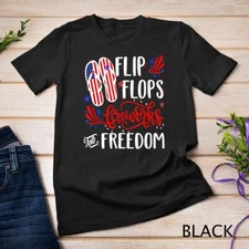 July 4th Flip Flops Fireworks & Freedom 4th of July Party T-Shirt Unisex T-shirt