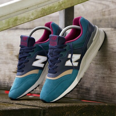 New Balance CM997HWC Navy Teal Suede/ Leather Men display picture 3