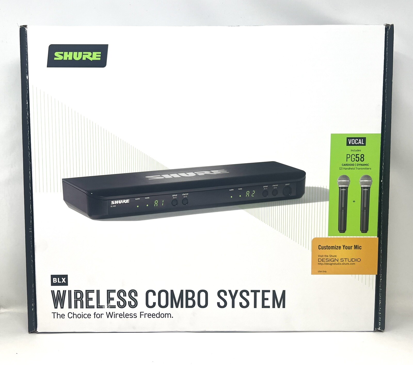 Shure BLX288/PG58 DualChannel Wireless Handheld Microphone System PG58
