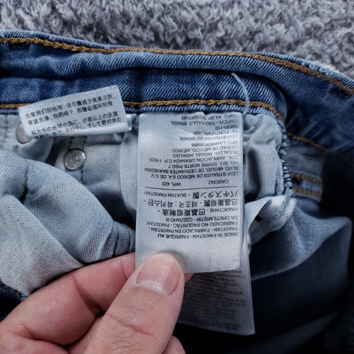 Levis 511 Jeans Mens 34x30 Blue Slim Straight Medium Wash Denim Faded American - Picture 5 of 10