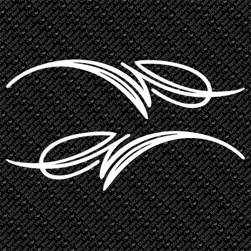 Pinstripe Vinyl Decal Set - Chopper, Bike, Fender, Tank, Car Window Stickers (PS-18) 13 thumbnail image