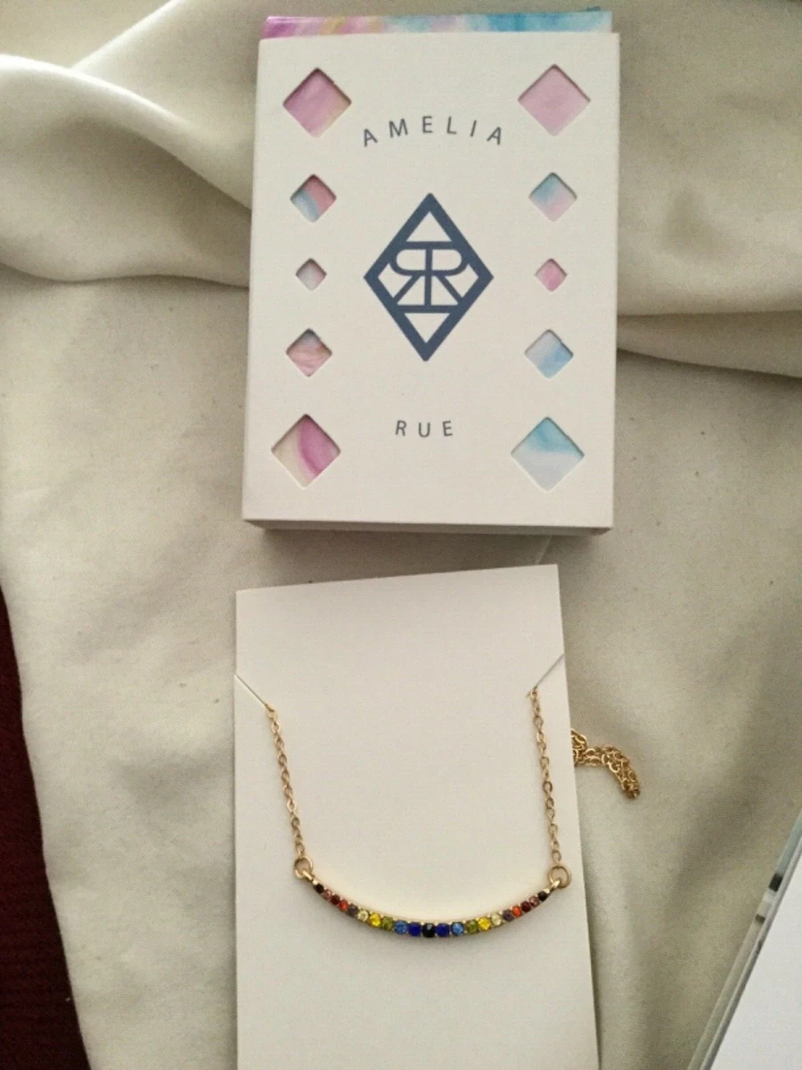 AMELIA RUE CURVED BAR NECKLACE NIB eBay