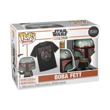 Pop! & Tees The Mandalorian Boba Fett Small Shirt Vinyl Figure Funko