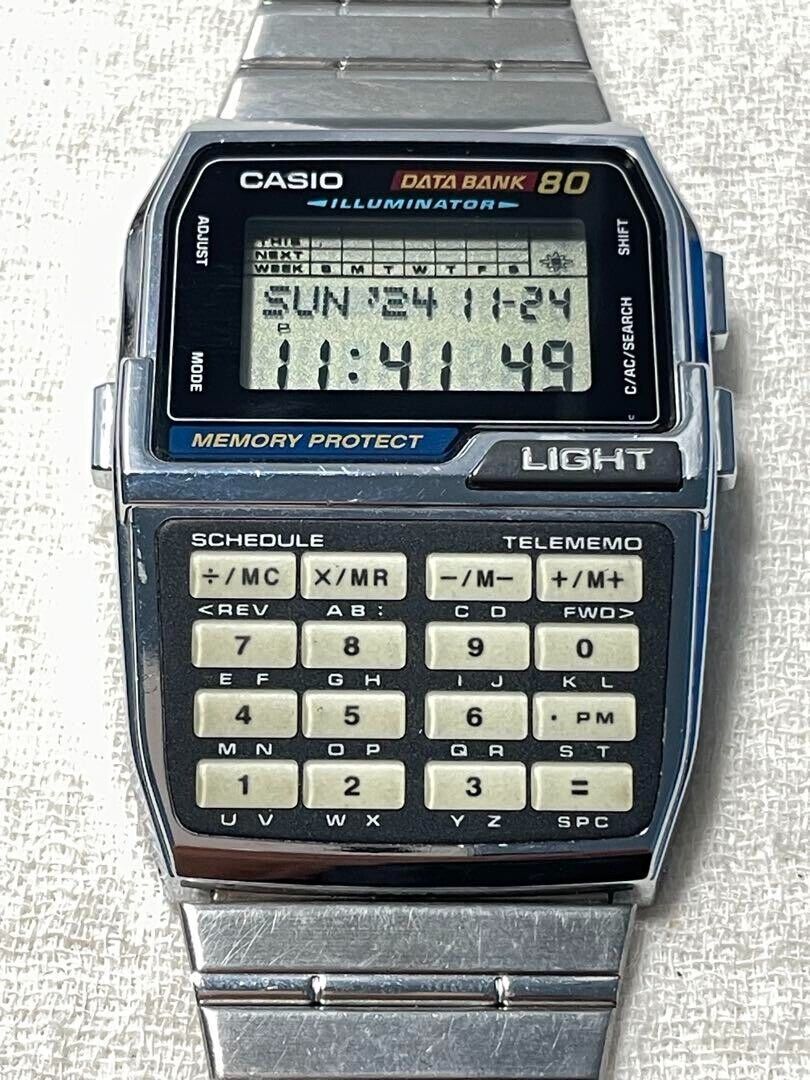 CASIO DATA BANK 80 DBC-810 Men's Watch Digital Stainless CASIO DATA BANK 80 DBC-810 Men's Watch Digital Stainless