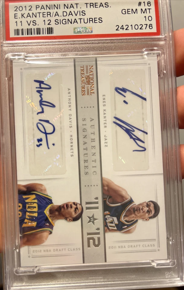 2012 Panini Anthony Davis ROOKIE National Treasures Gem Mint 10 Auto Low Pop - Image 4 of 4