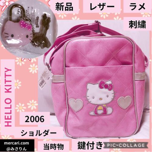 New Hello Kitty Shoulder Bag Women's Quilted Leather Kitty Retro - Picture 1 of 24