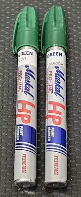 2x Markal Pro-line Paint Marker  High Performance Green Paint Marker