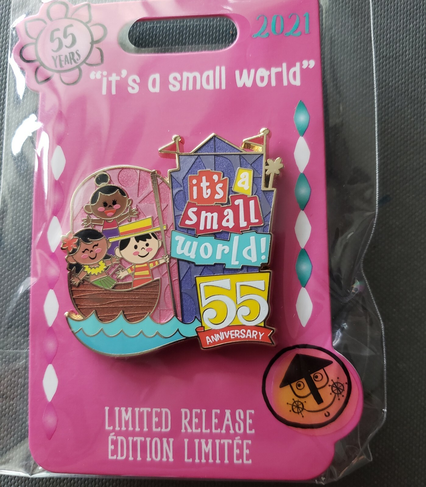 Disney Parks It's a Small World 55th Anniversary Pin Limited-release New