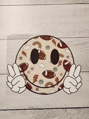 Smiley Face Football Rainbow Peace Ready to Press Heat Transfer Screen Print DTF