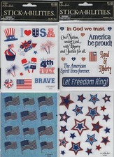 The Paper Studio Stickabilities 4th of July Patriotic Themed U Choose Quick Ship