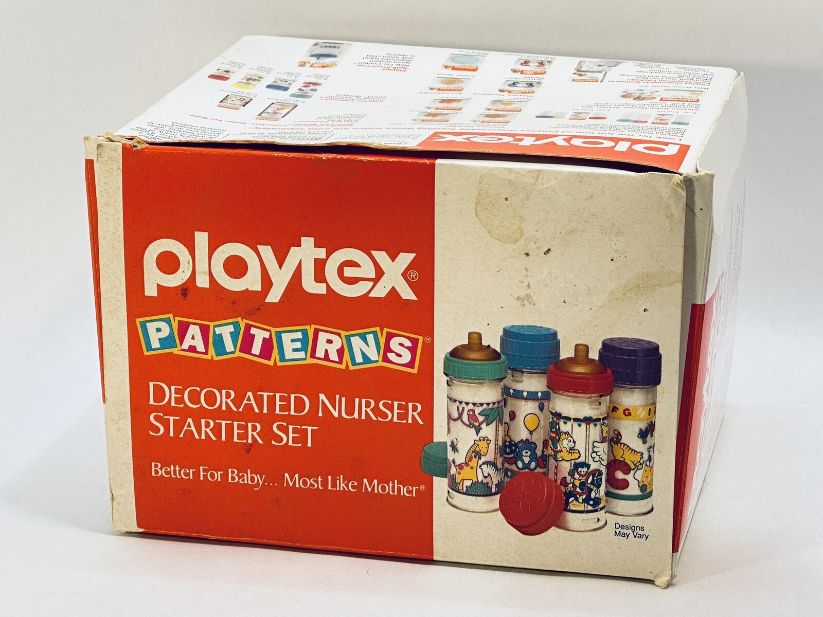Vintage 90&rsquo;s Playtex 8 OZ Drop In Bottles 93 (4) 94 Sure Grip (2) 91 Box
