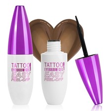 2PCS Tattoo Eyebrow Gel Easy Peel 0.35 Ounce Pack of 1 , 02 Light Brown