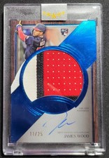 JAMES WOOD 2025 TOPPS FIVE STAR JUMBO PATCH AUTO PRIME BLUE RPA /25 NATIONALS