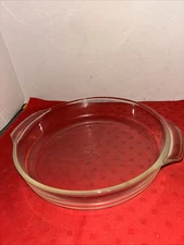 Vintage Anchor Hocking Fire King 9" X 2" Clear Cake  Baking Dish-429 Estate Find