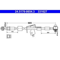 ATE 24.5176-0654.3 Bremsschlauch Bremsen