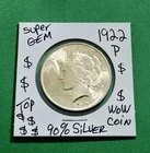 1922 P Peace Silver Dollar CHOICE GEM Brilliant Ultra Rare BU Grade Silver Coin
