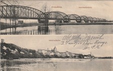 AK Graudenz v. 1915 - Weichselbrücke & Weichselseite, Feldpost Grudziądz Pommern