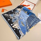 Hermès “Ocean” Anime-Print Silk Square Scarf 35x35in. NO BOX! — photo 3