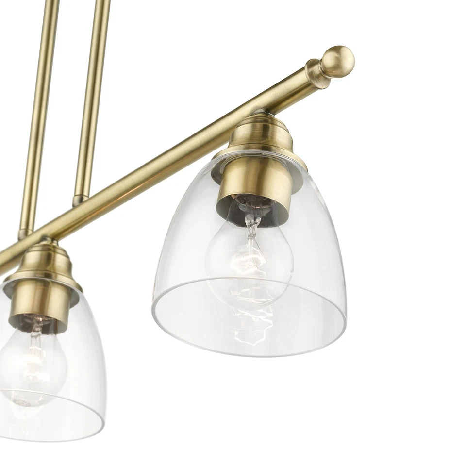 Livex Lighting 46337 Montgomery 3 Light 5"W Commercial Linear - Brass - Image 2 of 4