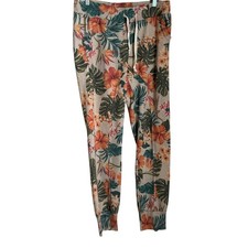 Aviator Nation Womens XL Kauai Peach Tropical Jogger Sweatpants