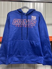 NEW Mens Small NFL New York Giants Performance Hoodie Hooded Sweatshirt Pockets