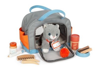 Small Foot 12601 - Katze mit Tasche und Pflege-Set 1 Tasche, 1 Katze, 1 Gesch...