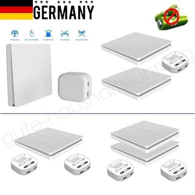 Funkschalter System Batterielos KINETIC, Funk-Wand-schalter & Funk-Empfänger DHL