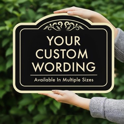 Custom Metal Sign Personalized Decorative Outdoor Driveway Weatherproof Aluminum