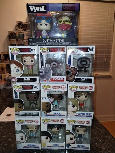 Stranger Things Funko Pop Collection Lot 10 Barb Billy Eleven Mike Demobat Dart
