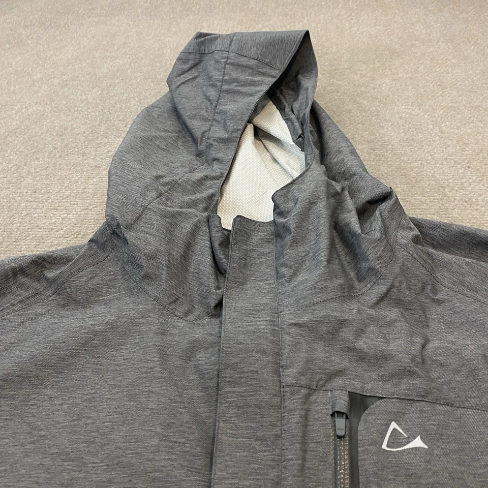 Paradox Rain Jacket Men Medium Gray Full Zip Hiking Outdoor Lightweight Packable - Image 2 of 4