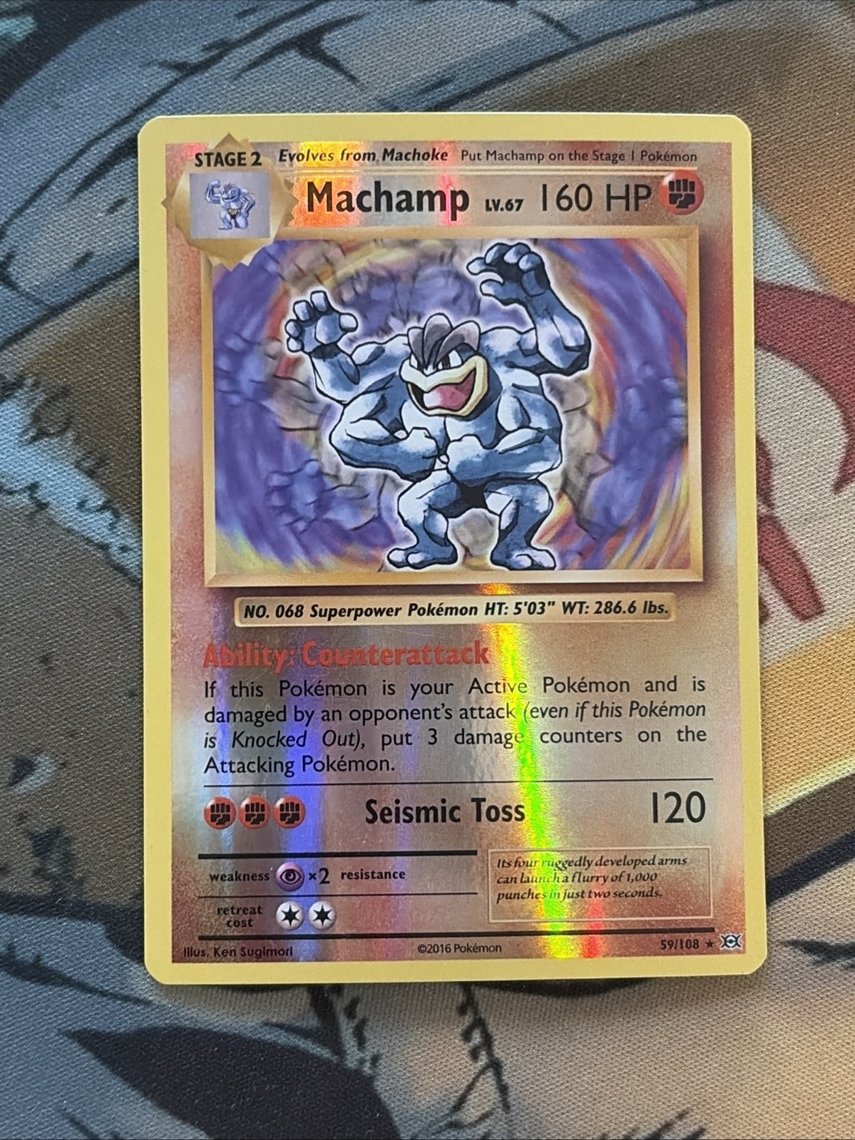 Machamp 59/108 Rare Reverse Holo XY - Evolutions Pokemon NM
