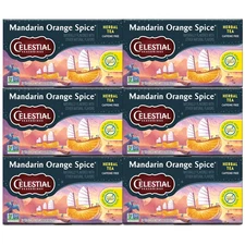 Celestial Seasonings Herbal Tea, Mandarin Orange Spice, 20 Count (Pack of 6)