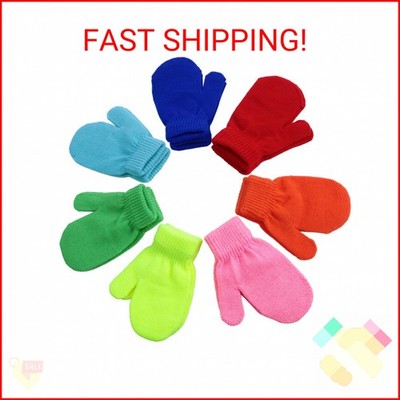 Syhood 7 Pairs Toddler Mittens Kid Gloves Stretch Full Finger Mitten Winter Warm