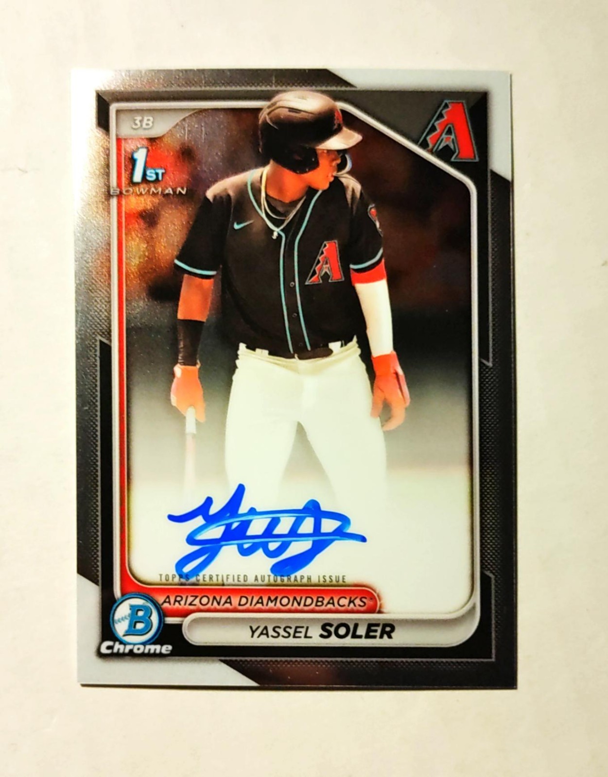 Yassel Soler 2024 1st Bowman Chrome AUTO Prospect AUTOGRAPH Diamondbacks RC E6