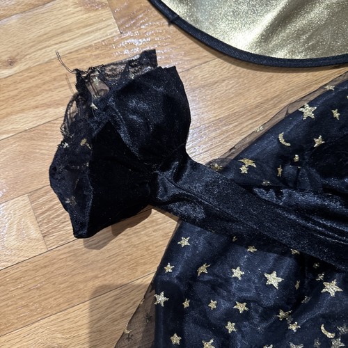 Foggy Cauldron Girls Witch Costume VELVET CAPE HAT Dress 4t Halloween - Picture 6 of 11