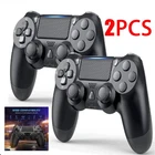 2PCS Wireless Controller Bluetooth Gamepad for PlayStation4 PS4 Black Color