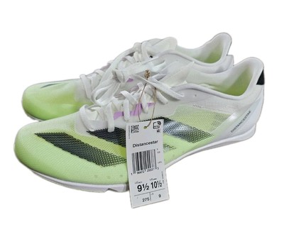 Size 9.5 - Adidas Distancestar White Green Spark for sale online