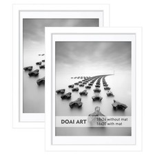 DOAI ART 18x24 White Poster Frame 2-Pack for 16x20 Photo/Print Display