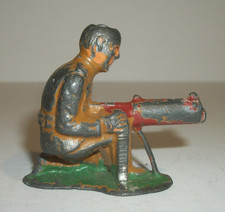 Vintage Marclay Toy Soldier Firing Machine Gun On Knee Soldier Made In USA