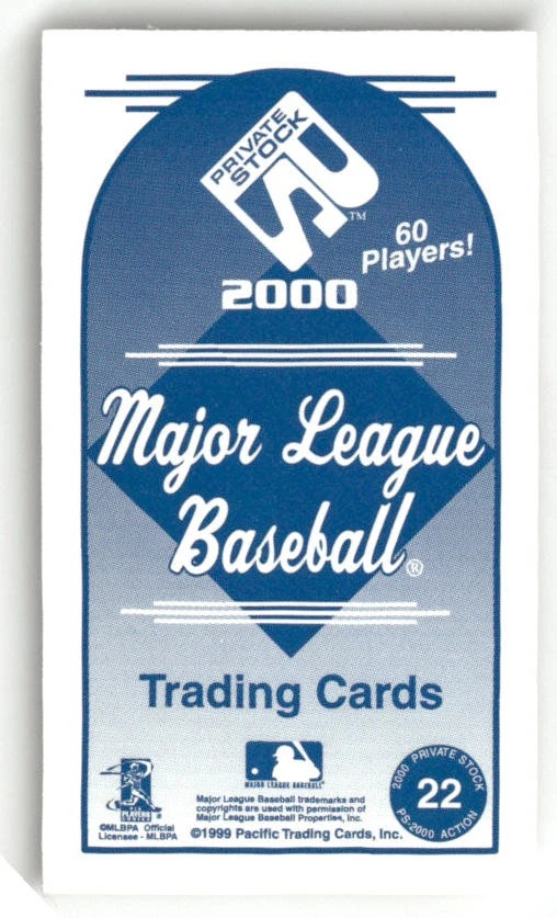 2000 PACIFIC PRIVATE STOCK #22 CARLOS BELTRAN PS-2000 ACTION KANSAS CITY ROYALS - Image 2 of 2